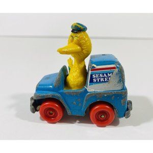 Hasbro 1982 Sesame Street Muppets Big Bird Blue Mail Jeep Truck 2.5" Kids Toy